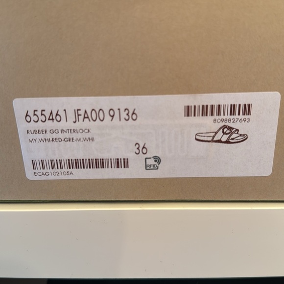 Gucci GG Interlocking Logo Rubber Sandals Slides Slip On Shoes-Sz 36 - Picture 3 of 8